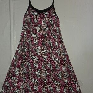 Just Love Pink and Black Floral Dress